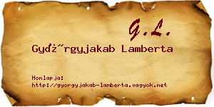 Györgyjakab Lamberta névjegykártya